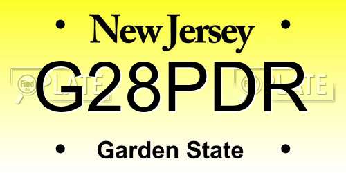 G28PDR New Jersey License Plate