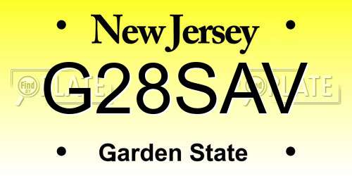G28SAV New Jersey License Plate