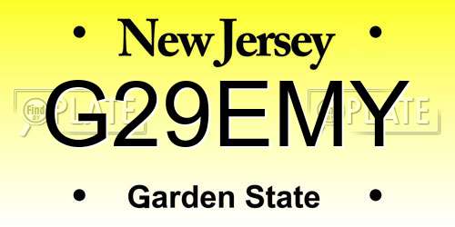 G29EMY New Jersey License Plate