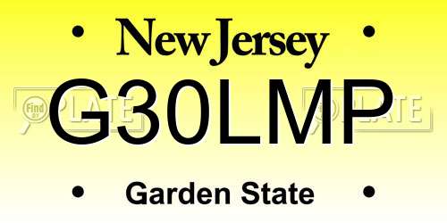 G30LMP New Jersey License Plate