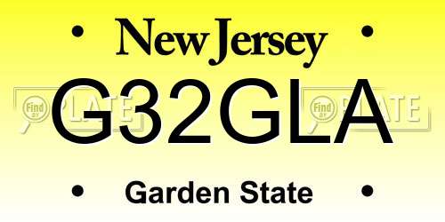 G32GLA New Jersey License Plate