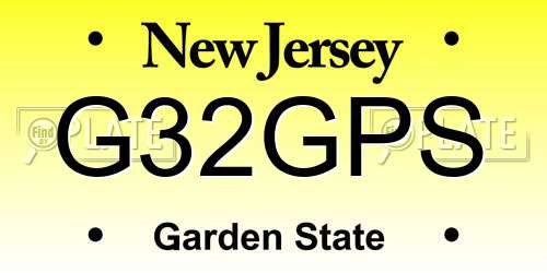 G32GPS New Jersey License Plate