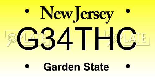 G34THC New Jersey License Plate