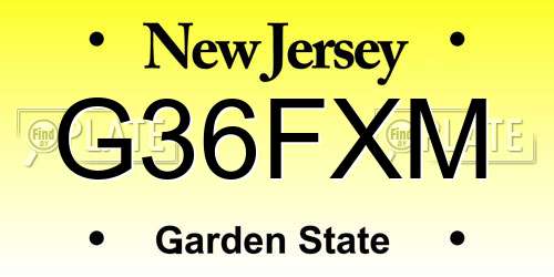 G36FXM New Jersey License Plate