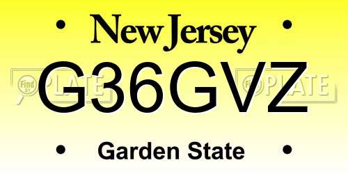 G36GVZ New Jersey License Plate