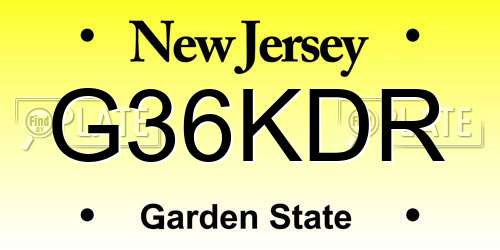 G36KDR New Jersey License Plate