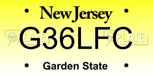 G36LFC New Jersey License Plate