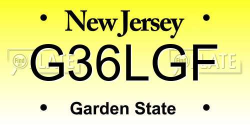 G36LGF New Jersey License Plate
