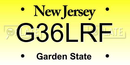 G36LRF New Jersey License Plate
