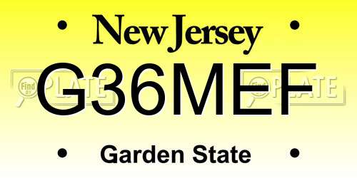 G36MEF New Jersey License Plate