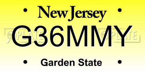G36MMY New Jersey License Plate