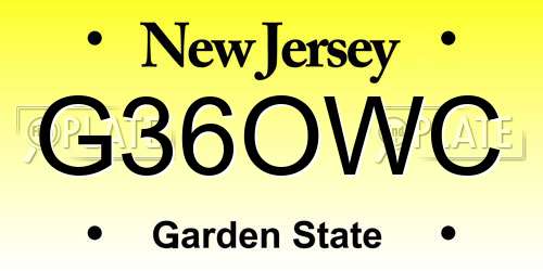 G36OWC New Jersey License Plate