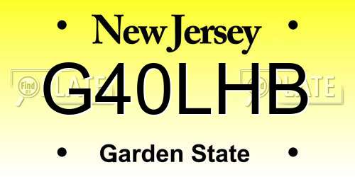 G40LHB New Jersey License Plate