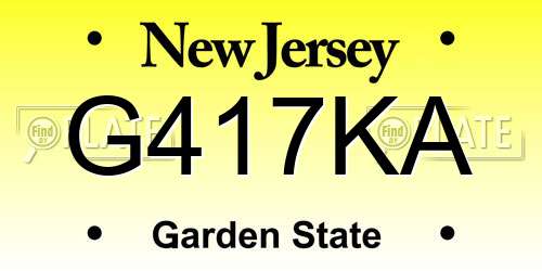 G417KA New Jersey License Plate