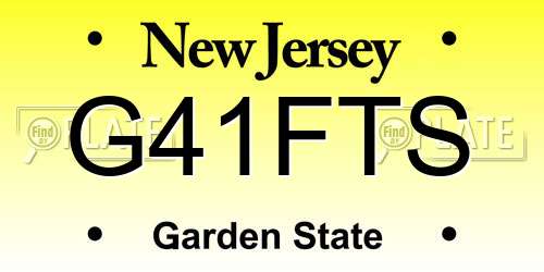 G41FTS New Jersey License Plate