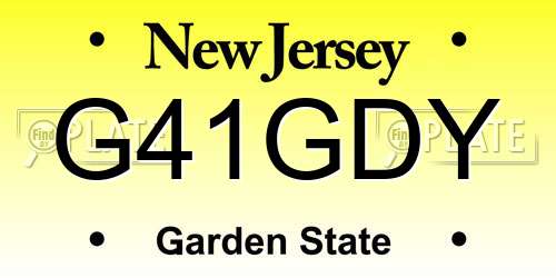 G41GDY New Jersey License Plate