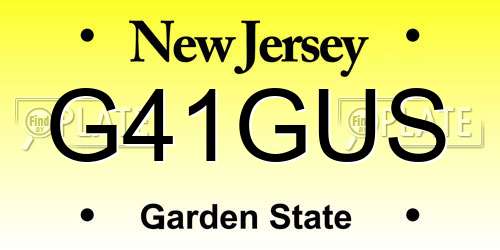 G41GUS New Jersey License Plate