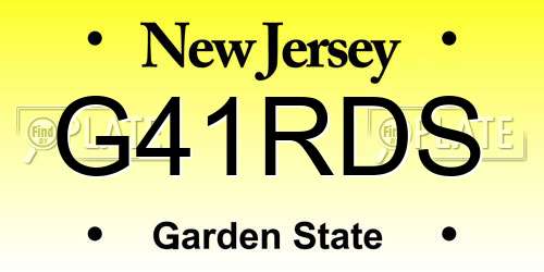 G41RDS New Jersey License Plate