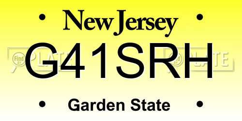 G41SRH New Jersey License Plate