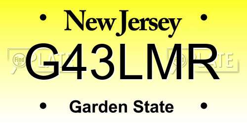 G43LMR New Jersey License Plate