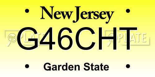 G46CHT New Jersey License Plate
