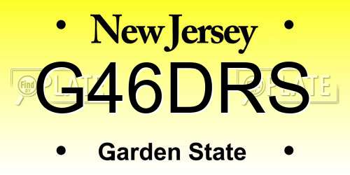 G46DRS New Jersey License Plate