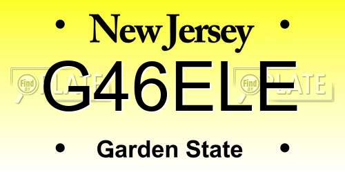 G46ELE New Jersey License Plate