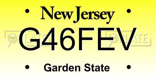 G46FEV New Jersey License Plate