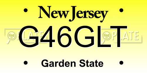 G46GLT New Jersey License Plate