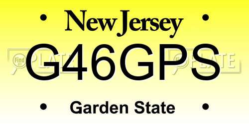 G46GPS New Jersey License Plate