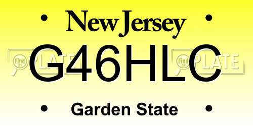 G46HLC New Jersey License Plate
