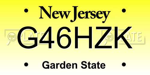 G46HZK New Jersey License Plate