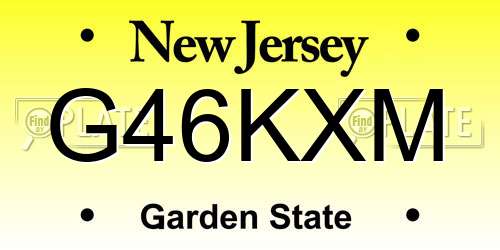 G46KXM New Jersey License Plate