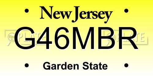 G46MBR New Jersey License Plate