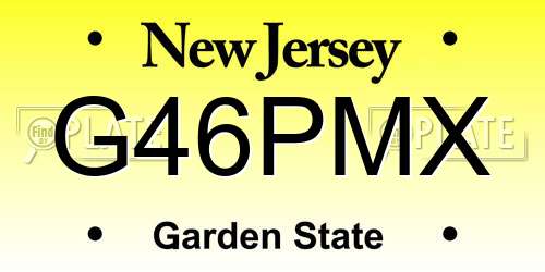 G46PMX New Jersey License Plate