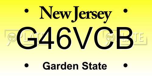 G46VCB New Jersey License Plate
