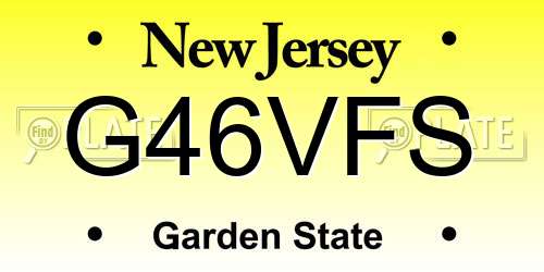 G46VFS New Jersey License Plate