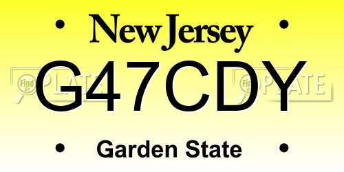 G47CDY New Jersey License Plate