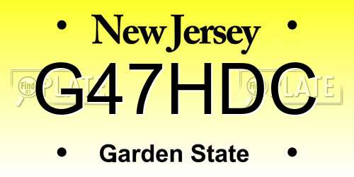 G47HDC New Jersey License Plate