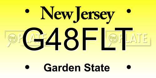 G48FLT New Jersey License Plate