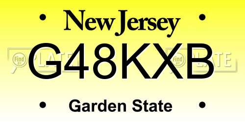 G48KXB New Jersey License Plate