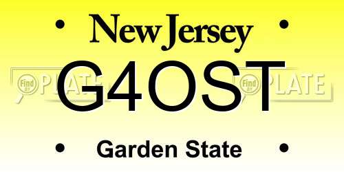 G4OST New Jersey License Plate