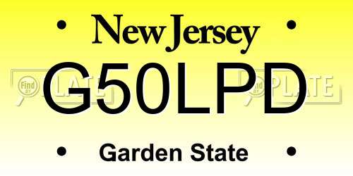 G50LPD New Jersey License Plate