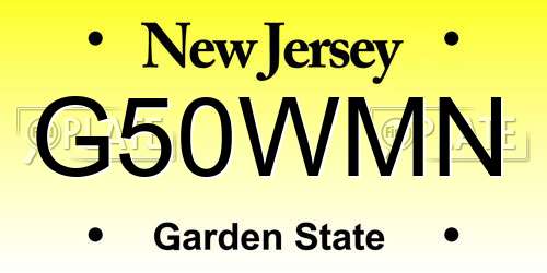 G50WMN New Jersey License Plate