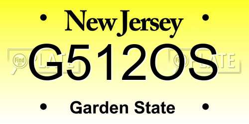 G512OS New Jersey License Plate