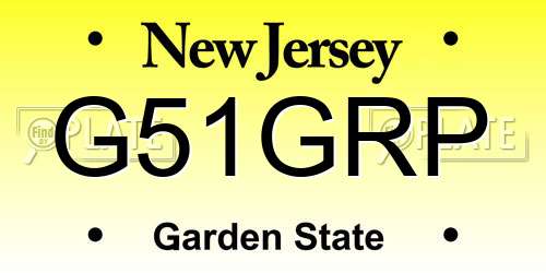 G51GRP New Jersey License Plate