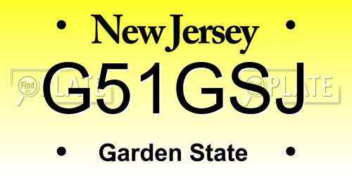G51GSJ New Jersey License Plate