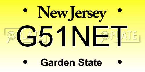 G51NET New Jersey License Plate