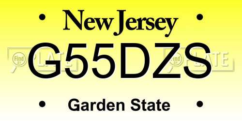 G55DZS New Jersey License Plate