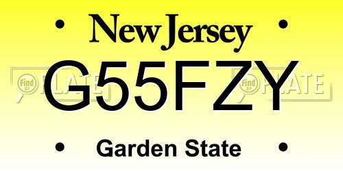 G55FZY New Jersey License Plate